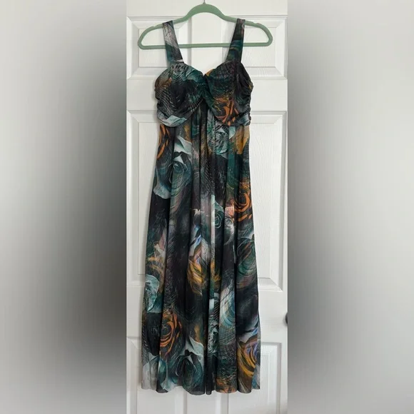 Multicolor Abstract Maxi Dress - Picture 1 of 7